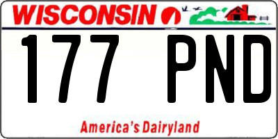 WI license plate 177PND