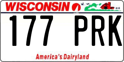 WI license plate 177PRK