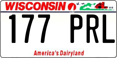 WI license plate 177PRL