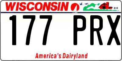 WI license plate 177PRX