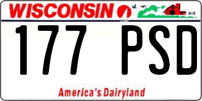 WI license plate 177PSD