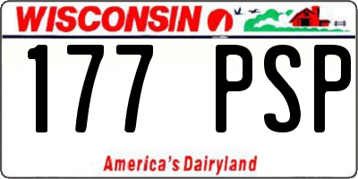 WI license plate 177PSP
