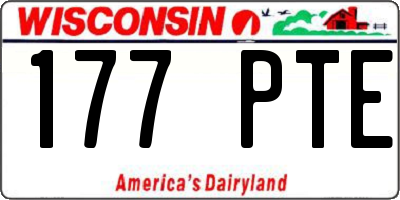 WI license plate 177PTE