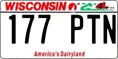 WI license plate 177PTN