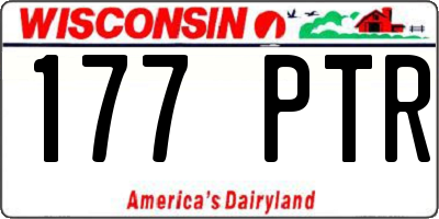 WI license plate 177PTR