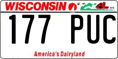 WI license plate 177PUC