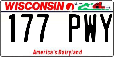 WI license plate 177PWY