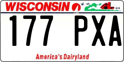 WI license plate 177PXA