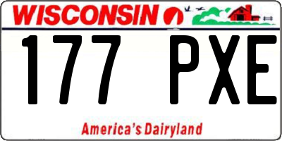 WI license plate 177PXE
