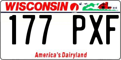 WI license plate 177PXF