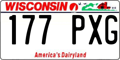 WI license plate 177PXG