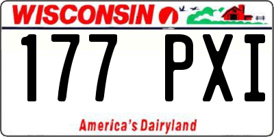 WI license plate 177PXI
