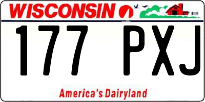 WI license plate 177PXJ