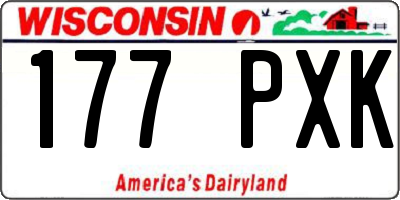 WI license plate 177PXK