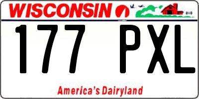 WI license plate 177PXL