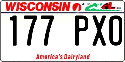 WI license plate 177PXO