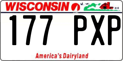 WI license plate 177PXP