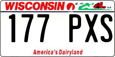 WI license plate 177PXS