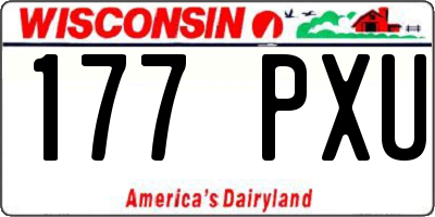 WI license plate 177PXU