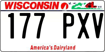WI license plate 177PXV