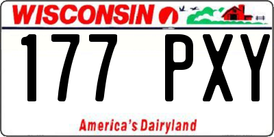 WI license plate 177PXY