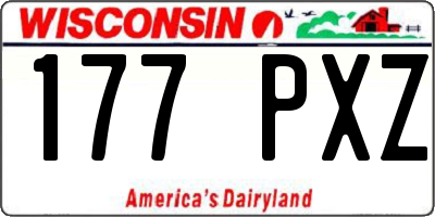 WI license plate 177PXZ