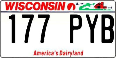 WI license plate 177PYB