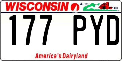 WI license plate 177PYD