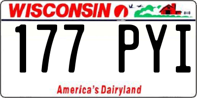 WI license plate 177PYI