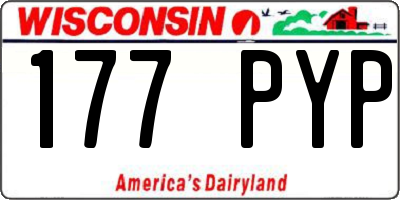 WI license plate 177PYP