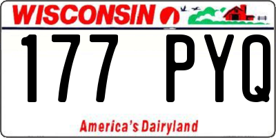 WI license plate 177PYQ