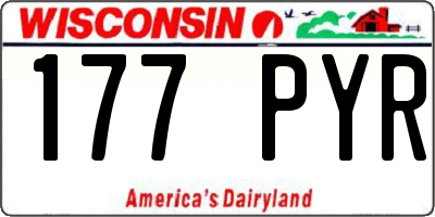 WI license plate 177PYR