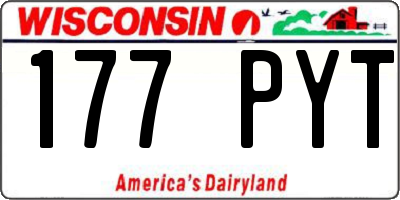 WI license plate 177PYT