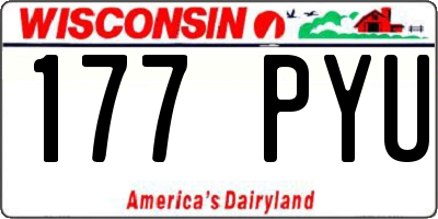 WI license plate 177PYU