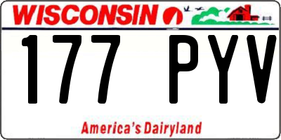 WI license plate 177PYV