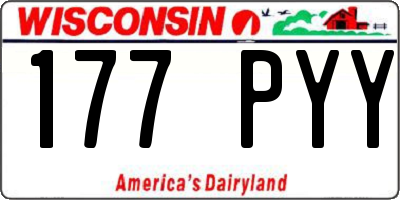 WI license plate 177PYY