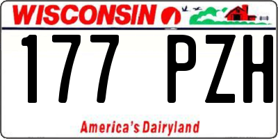 WI license plate 177PZH