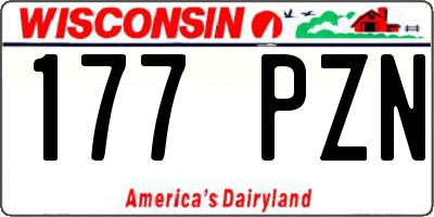 WI license plate 177PZN