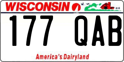 WI license plate 177QAB