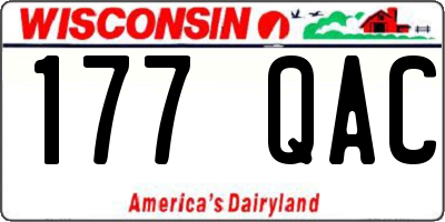WI license plate 177QAC