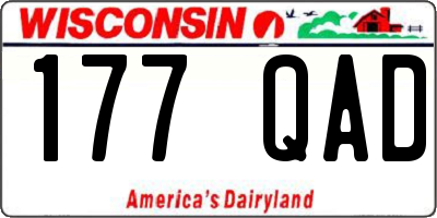 WI license plate 177QAD