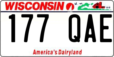 WI license plate 177QAE