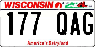 WI license plate 177QAG