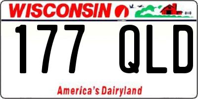 WI license plate 177QLD