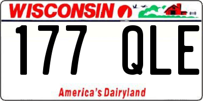 WI license plate 177QLE