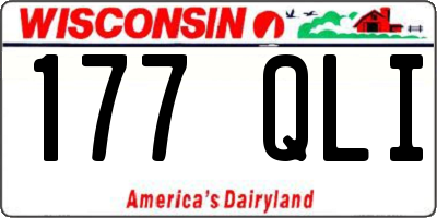 WI license plate 177QLI