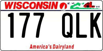 WI license plate 177QLK
