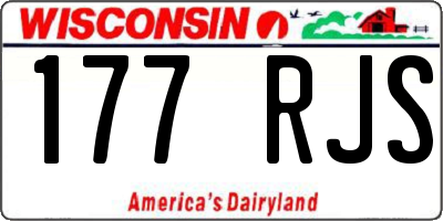 WI license plate 177RJS
