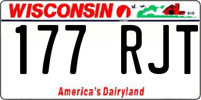 WI license plate 177RJT