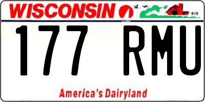 WI license plate 177RMU